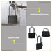 BUILDMATE Wadfow Iron Padlock 40MM - 75MM Long Shackle with 3pcs Iron Keys Anti-Theft Keyed High Security Pad Lock - WHT