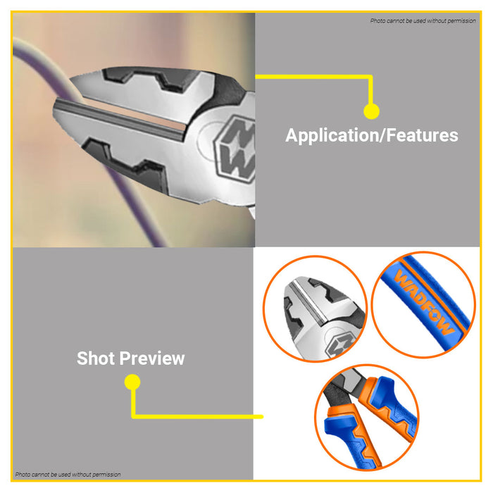 BUILDMATE Wadfow High Leverage Heavy Duty Diagonal Cutting Pliers 7" - 8" Inch Wire Cutter SOLD PER PIECE WPL7717 / WPL7718 - WHT