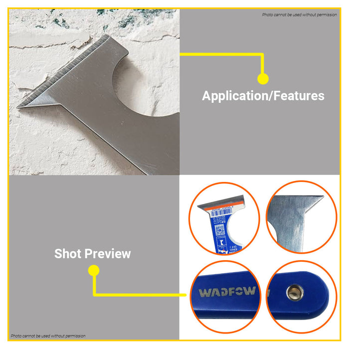 BUILDMATE Wadfow Putty Trowel 2.5" Inch Plastering Knife Drywall Taping Wall Paint Scraper Spatula WPT6388 - WHT