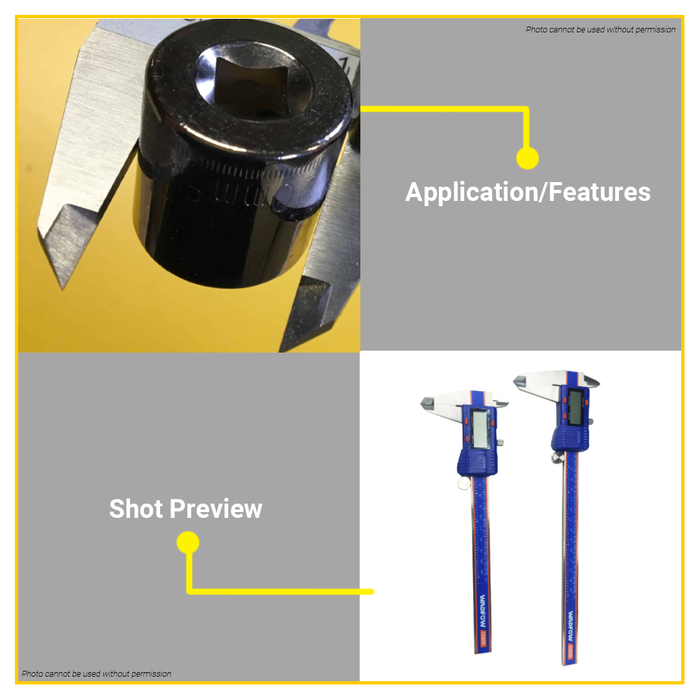 BUILDMATE Wadfow Digital Caliper 150mm/200mm Range Electronic Vernier Metric/Inch Conversion Caliper Precision Measuring Tool WVC2B15 / WVC2B20 - WHT
