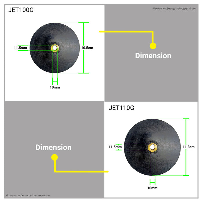 BUILDMATE Armada 12MM Spare Parts Replacement Plastic Impeller for Self Priming Jet Pump Accessories JET100G JET110G JET140G 