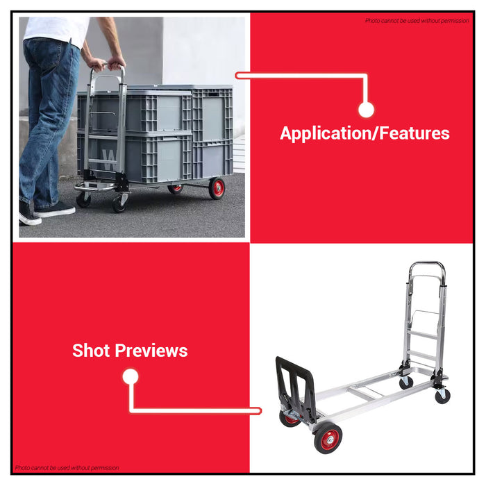 FUJIMA 2 in 1 Aluminum Hand Cart FT-HC450 •BUILDMATE•