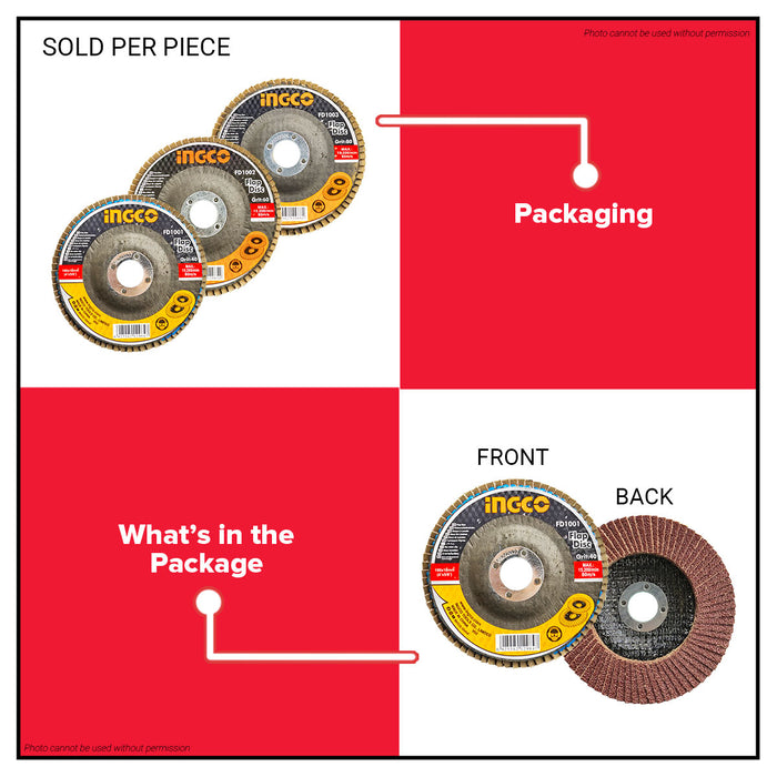 BUILDMATE Ingco Sanding Disc Sand Paper Disc Angle Grinder Paint Removal Deburr Metal Surface IHT