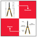INGCO 710mm-860mm Telescopic Hedge Shears Extendable Garden Hedge Clippers HHS6306 - IHT