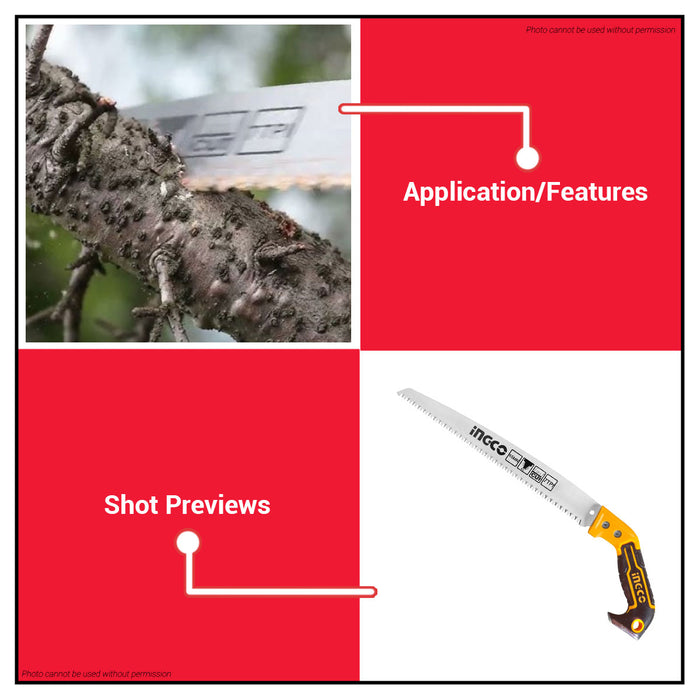 INGCO Straight Pruning Saw 12" 300mm HPS30028C •BUILDMATE• IHT