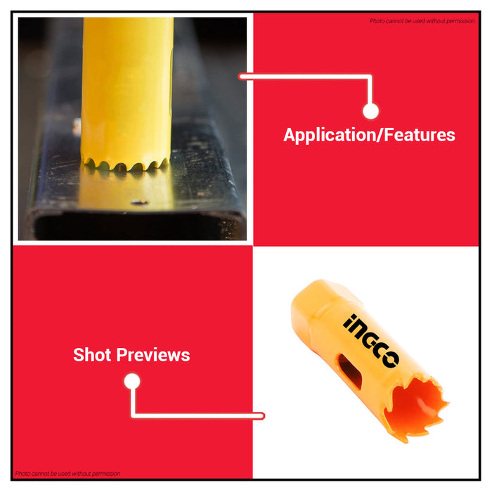 INGCO Hole Saw 16mm HSB10161 •BUILDMATE• IHT