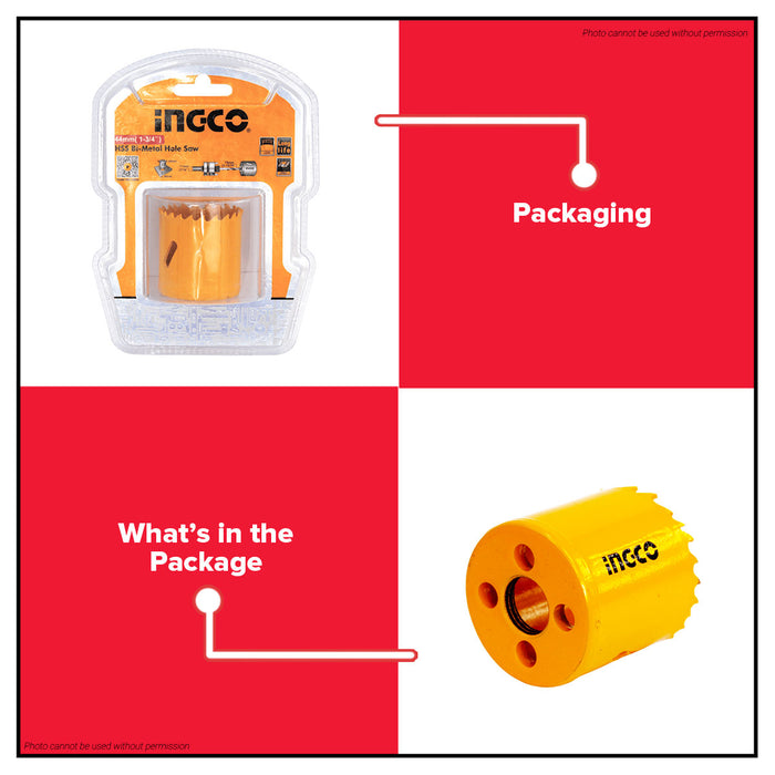 INGCO Hole Saw 46mm HSB10461  •BUILDMATE• IHT