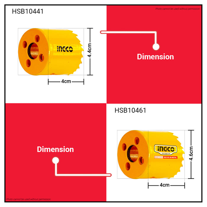 INGCO Hole Saw 46mm HSB10461  •BUILDMATE• IHT