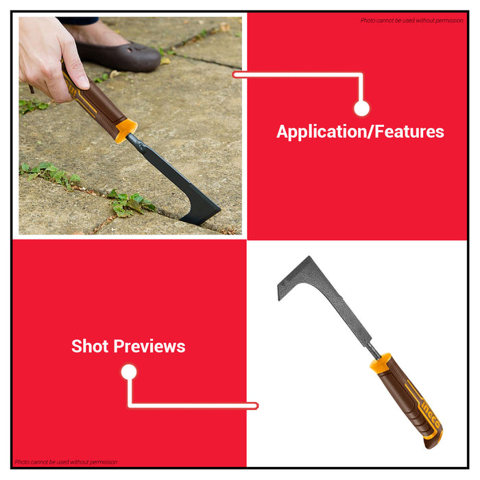 INGCO Carbon Steel Grass Weed Knife with Carbon Steel Handle 310mm HWK1008 •BUILDMATE• IHT