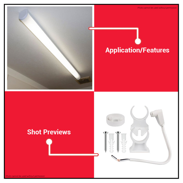OMNI LED Tube Clip Holder 1 Pair with Screw •BUILDMATE•