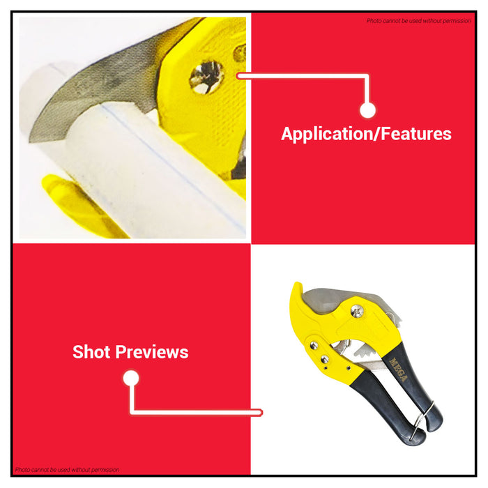 HOYOMA JAPAN MEGA 42mm PVC Plastic Pipe Cutter •BUILDMATE•