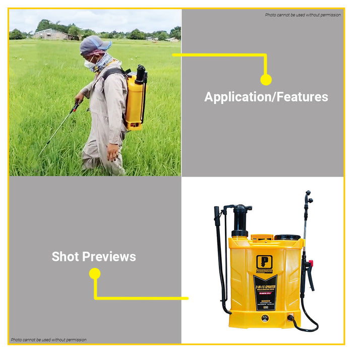 BUILDMATE Powerhouse 2in1 18L E-Sprayer Cordless Agricultural Backpack Sprayer Machine Electric Lithium-Ion Battery Knapsack Pesticide Sprayer for Agriculture PH-AGRI18L-12V-LI - PHI