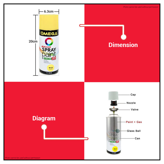 WEBER Auto Spray Paint SP-315 CREAM / GRAIN YELLOW