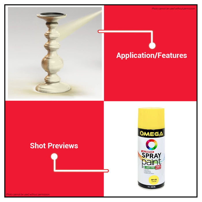 WEBER Auto Spray Paint SP-315 CREAM / GRAIN YELLOW