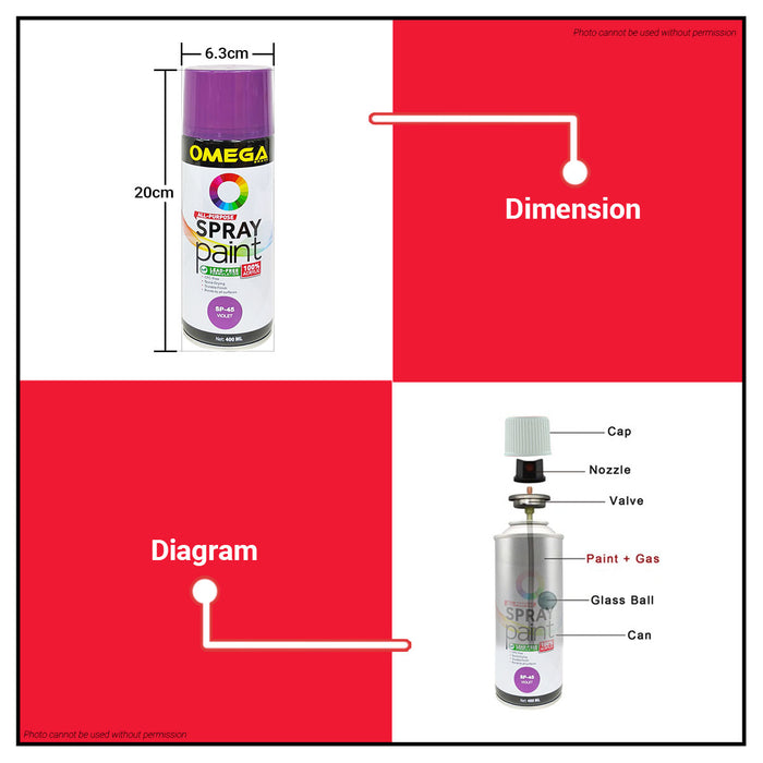 WEBER Auto Spray Paint SP-327 MEDIUM VIOLET