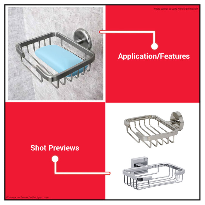 WATERHOUSE by POWERHOUSE Soap Holder Stainless 304  Round Type | Square Type •BUILDMATE• PHWH