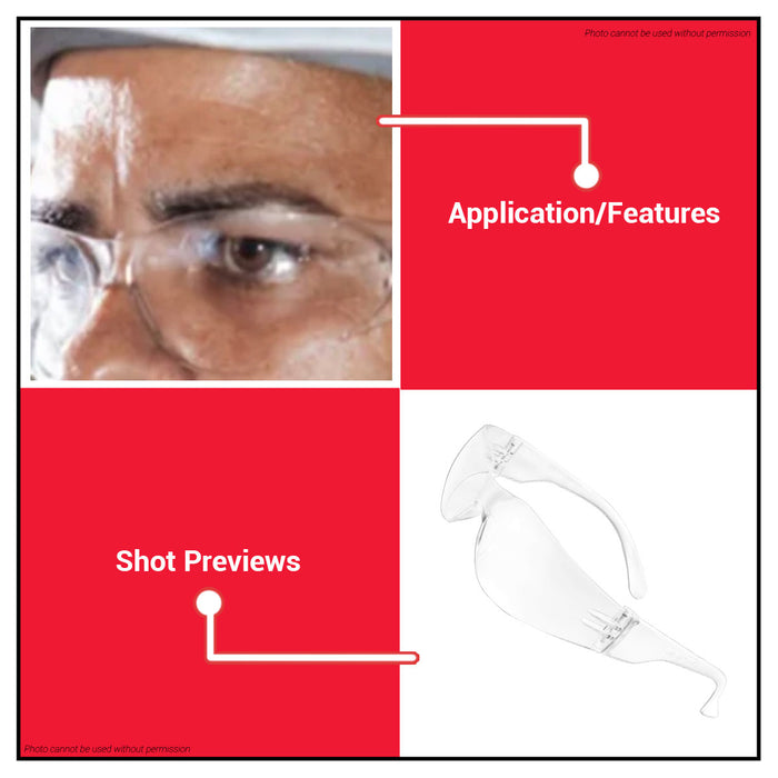 WADFOW 20g Safety Goggles Prevent UV Protective Eyewear Goggles Safety Glasses WSG1801 BUILDMATE WHT