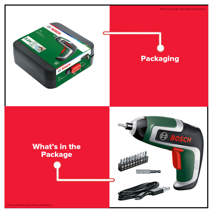 BOSCH IXO 7 3.6V Cordless Screwdriver 2Ah 06039E0050