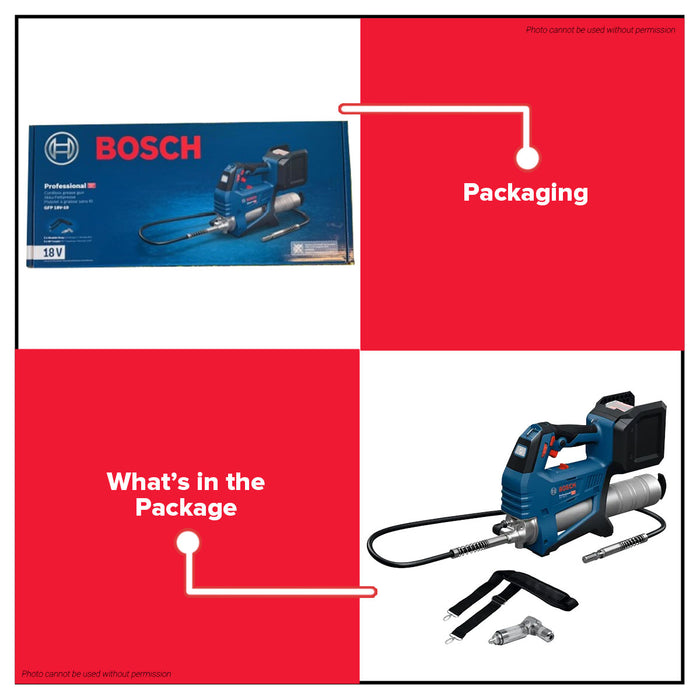 Buildmate x BOSCH Cordless Grease Gun GFP 18V-10 10000PSI Heavy Duty Lubrication Tool 06019N6000