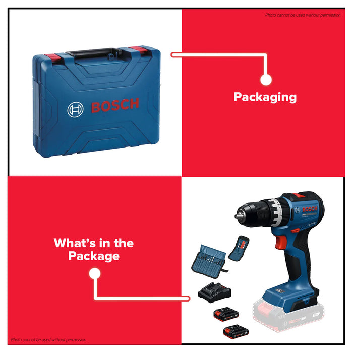 Buildmate x [KIT] BOSCH CORDLESS IMPACT DRILL DRIVER WITH BATTERY AND CHARGER GSB 18V-52 LI (06019S01KF) BLC