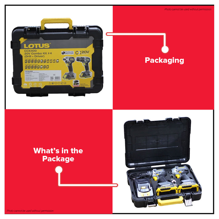 Buildmate x LOTUS Combo Kit #4 20V Impact Drill + Impact Driver CCX400 LPT