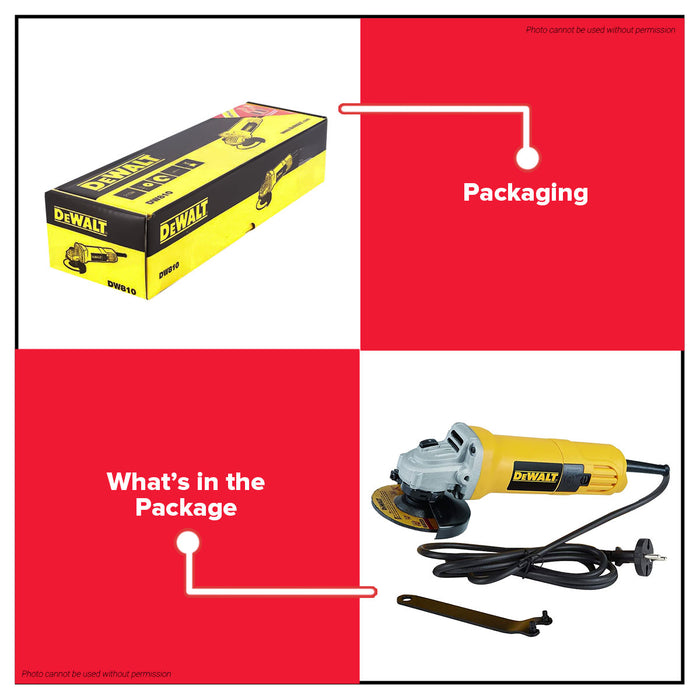Buildmate x DEWALT 100mm 710W Angle Grinder w/ Bonus Carbon Brush DW810B-B1