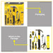 BUILDMATE Lotus 29pcs Mixed Tool Set Cr-V DIY Household Hand Repair Basic Tool Kit Ideal for Home & Garage LTHT29MTX