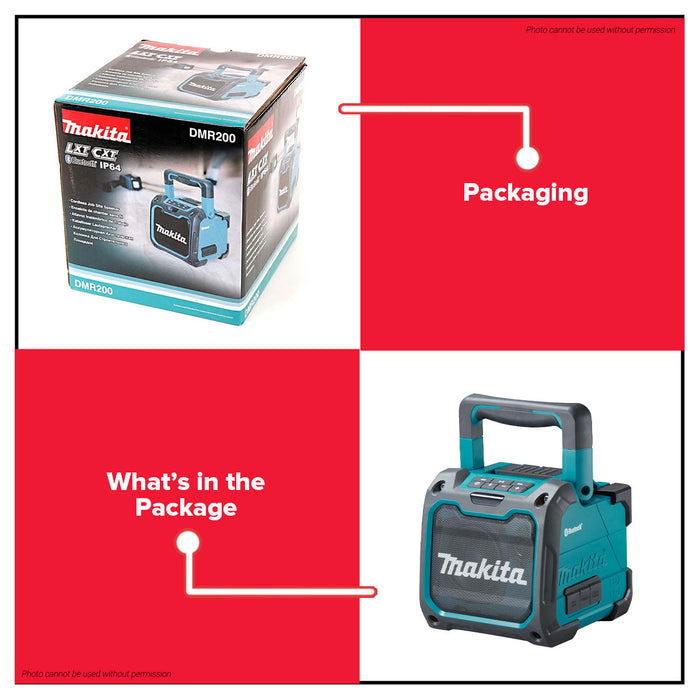 Buildmate x MAKITA Cordless Bluetooth Jobsite Speaker 12V 14.4V 18V Wireless Audio DMR200