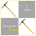 BUILDMATE Mega 5lbs Pick Mattock with Wooden Handle Heavy Duty Garden  Digging Tool & Rock Breaker Pick and Adze MPICKWD