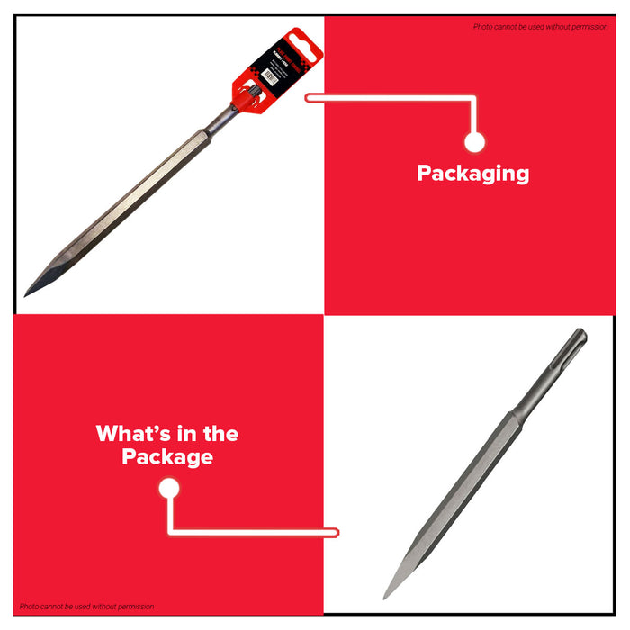 MPT SDS Plus Pointed Chisel 14*250mm MJ06001-14250 ACC • MOST PROFESSIONAL TOOLS •