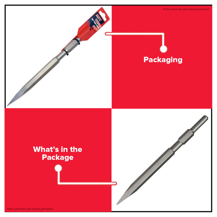 MPT Point | Flat Hex Chisel SOLD PER PIECE 17*280mm ACC