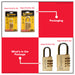 PowerHouse 3 / 4 Dials (30mm/40mm) Brass Combination Padlock | PH-BCPL-440 | PH-BCPL-330 - PHDH