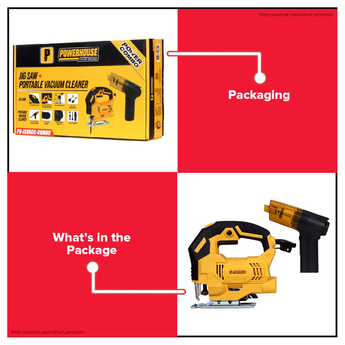 Buildmate x PowerHouse Power Combo Jigsaw 500W and Portable Vacuum Cleaner 55W Set PH-JSVACC-COMBO