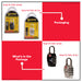 PowerHouse 4-Dials TSA Luggage Padlock (Silver/Black) PH-TSAPL-4D-SLV / PH-TSAPL-4D-BLK | PHDH