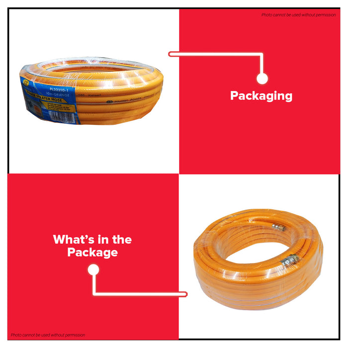 BUILDMATE x POLOLOCK Power Sprayer Hose Orange – 10m / 15m / 20m / 30m / 50m / 100m High-Pressure PVC Hose for Spraying & Cleaning