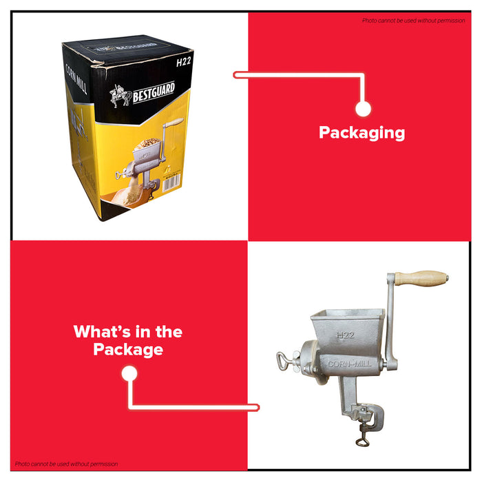 Buildmate x Pololock by Bestguard Corn Mill 5.9kg Manual Adjustable Heavy-Duty Steel H22-BG
