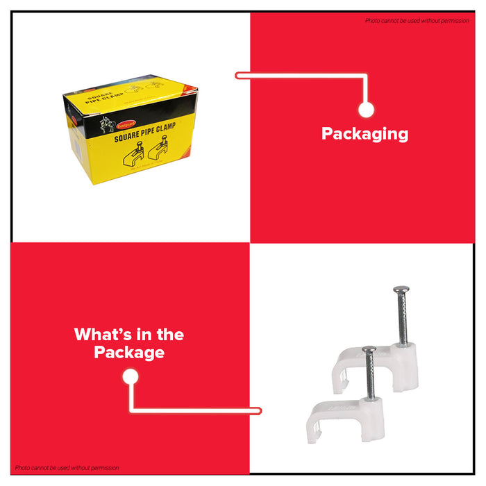 Buildmate x Pololock Square Pipe Clamp 6-8mm 1/4"-5/16" Heavy Duty Metal Fastening J275011/12