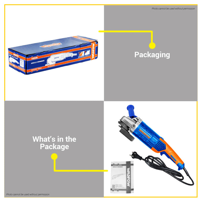 BUILDMATE Wadfow Electric Angle Grinder 1800W / 2000W Polishing & Grinding Machine Rotary Disc Power Tools - WPT