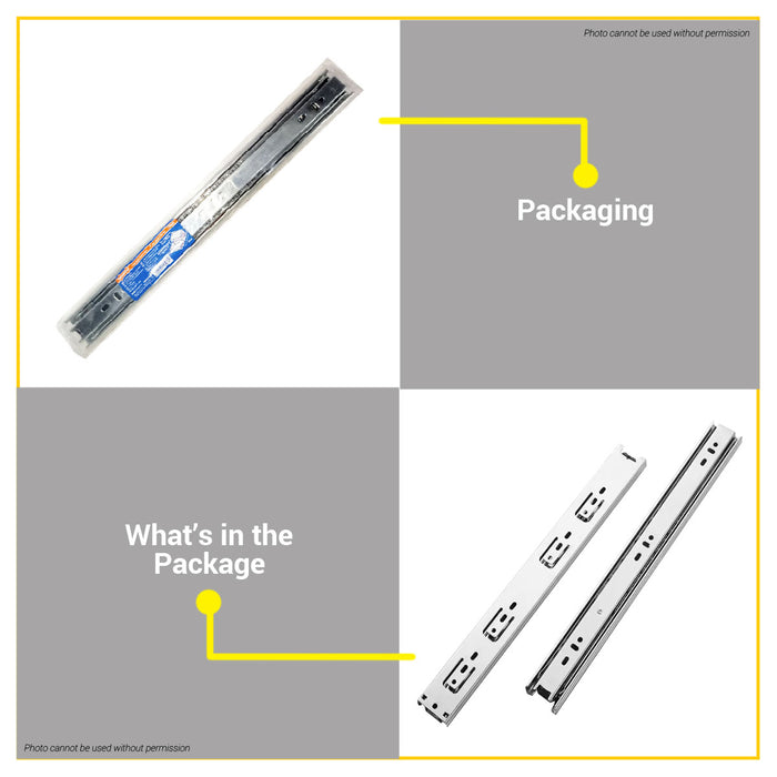 BUILDMATE Wadfow Drawer Slide Set Heavy-duty slide rails WDSL4940 - WHT