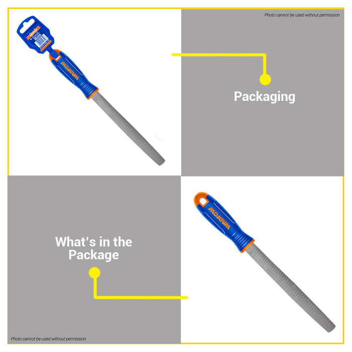 BUILDMATE Wadfow 8" Wood File Carbon Steel Woodworking Shaping Rasp Filing Tools SOLD PER PIECE - WHT
