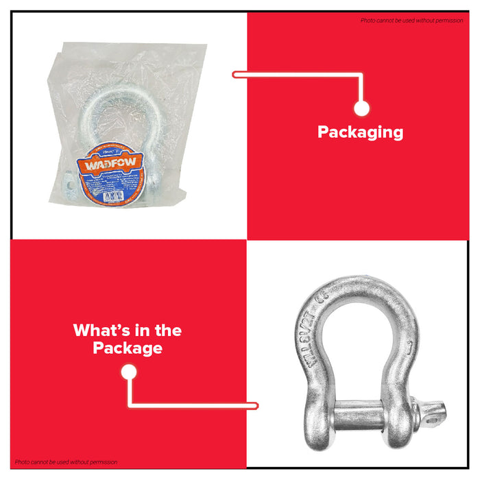 WADFOW Screw Pin Anchor Shackle WSAK2325 WHT - BUILDMATE