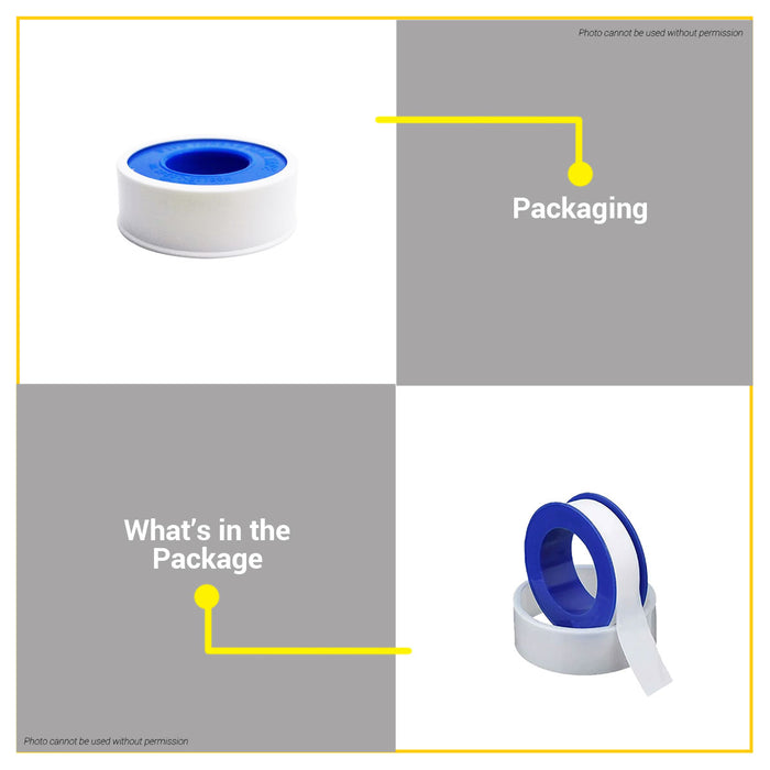 BUILDMATE Wadfow PTFE Teflon Thread Seal Tape 7m / 13m White Plumbers Sealant Threaded Joint Leak Proof Pipe Wrapping Tape SOLD PER PIECE - WHT