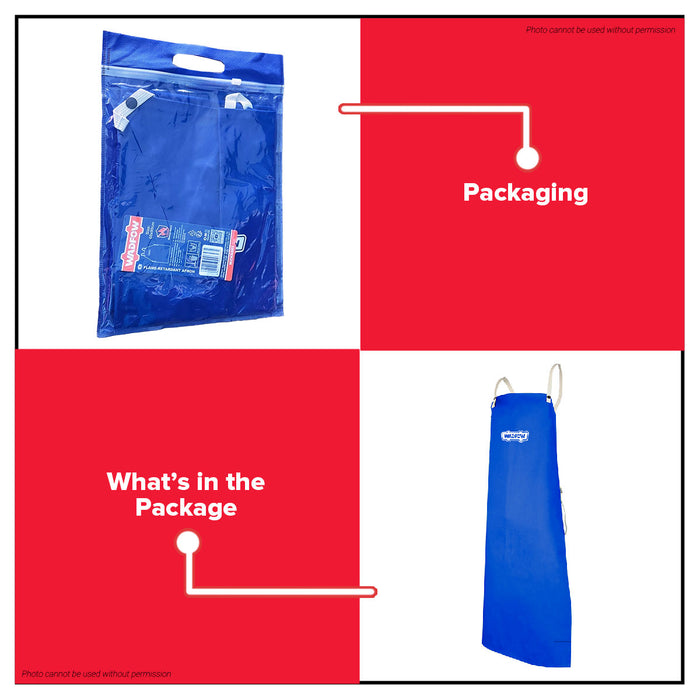 WADFOW 60x90cm Flame Retardant Welding Apron Heat & Spark Protection FR Safety Workwear for Welding & Metalwork WZNA001 - WHT