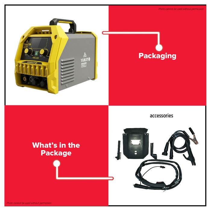YAMATO JAPAN 300A/320 Gasless 3 IN 1 MIG TIG MMA IGBT Portable Inverter Welding Machine •BUILDMATE•
