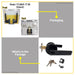 YALE Tubular Lever Style w/ Circle Corner (Black Finish) #YTL8801-7T BK
