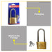 Starwheel Long Shackle Brass Padlock 30mm / 40mm / 50mm