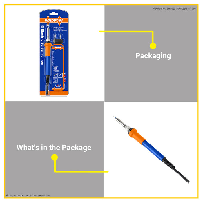 BUILDMATE Wadfow 60W Industrial Electric Soldering Iron With Built-In Ceramic Heating WEL3606 - WHT