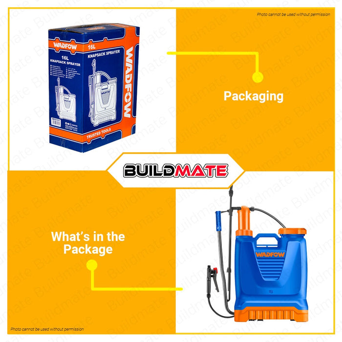 WADFOW Knapsack Sprayer 16L Manual Knapsack Sprayer Garden Sprayer