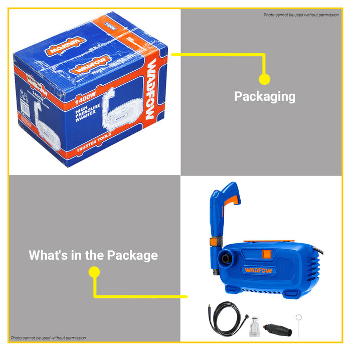 BUILDMATE Wadfow High Pressure Washer 1400W Car Wash Machine Power Spray Water Sprayer WHP1A11P WPP
