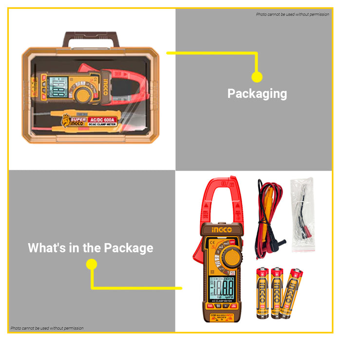 Ingco AC/DC Digital Clamp Meter DCM66002 - IPT